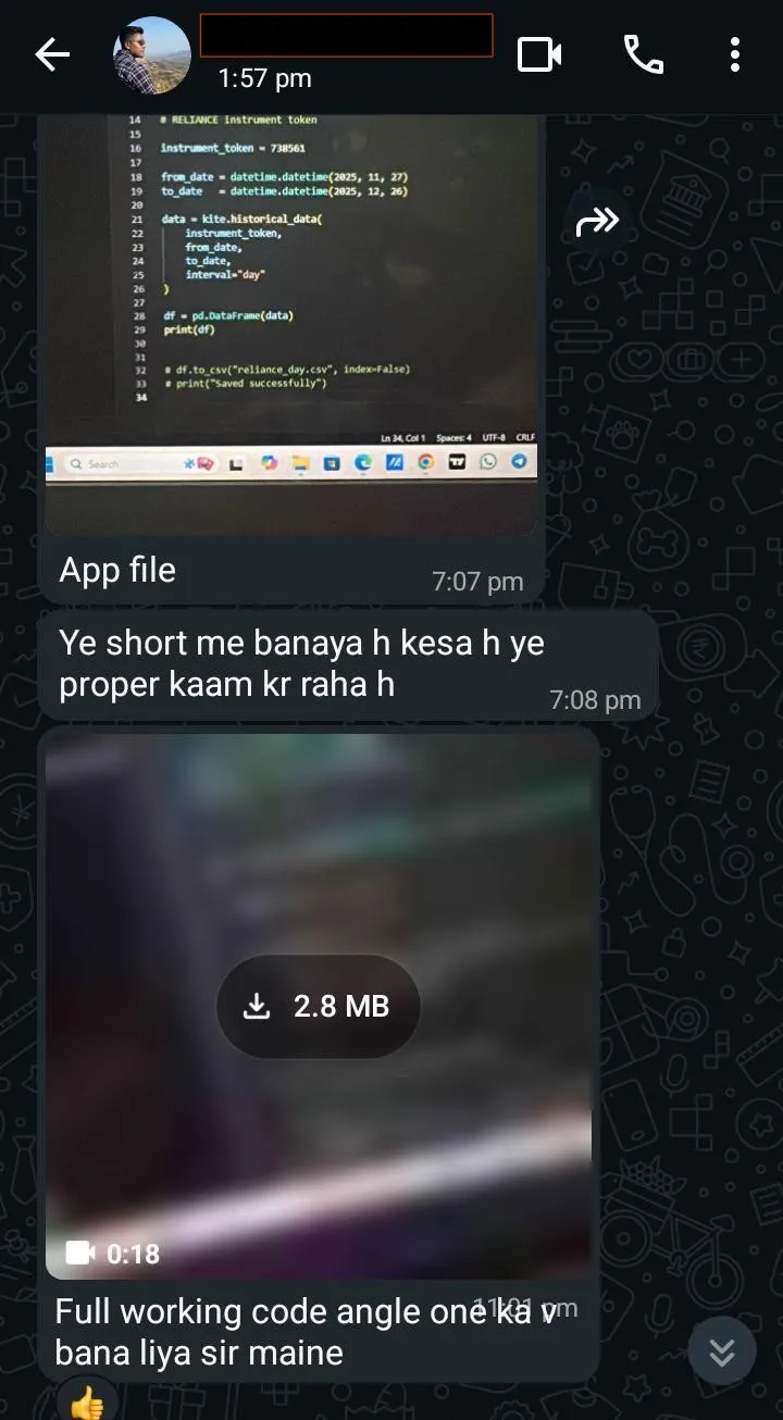 Algosid student — cohort screenshot 1